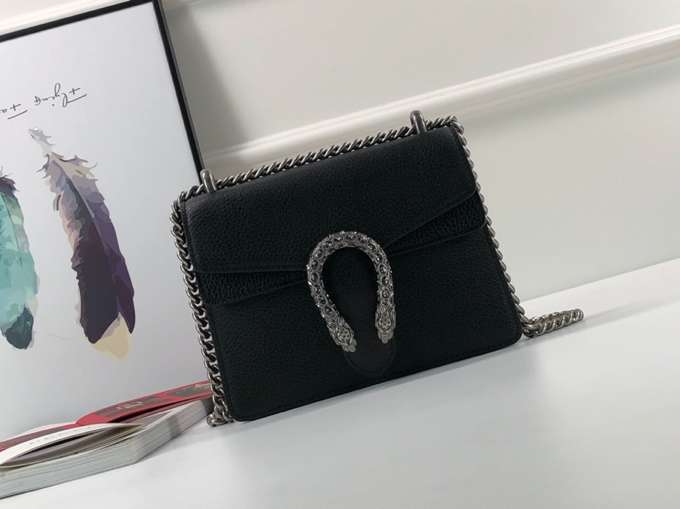Gucci Dionysus mini leather bag 421970 CAOGN 8176 Black